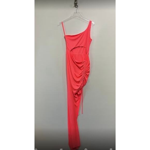 Superdown Alanie Maxi Dress in Neon Pink Size Medium - Picture 2 of 6